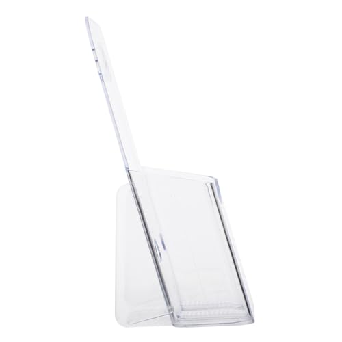 Gogogmee Soporte de Documentos de Pared Acrílico Transparente Revistero Oficina Organizador Flexible para Papeles y Folletos Exhibidor Compacto para Sobres y Catálogos