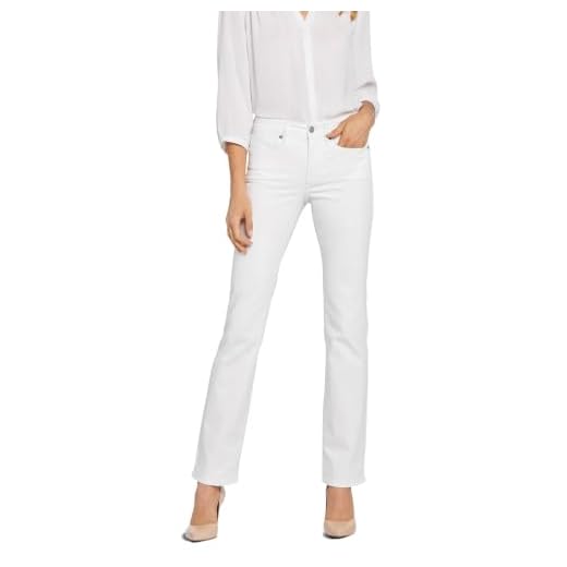 NYDJ womens Women's Petite Size Marilyn Straight Leg Jeans, Optic White, 8 Petite US