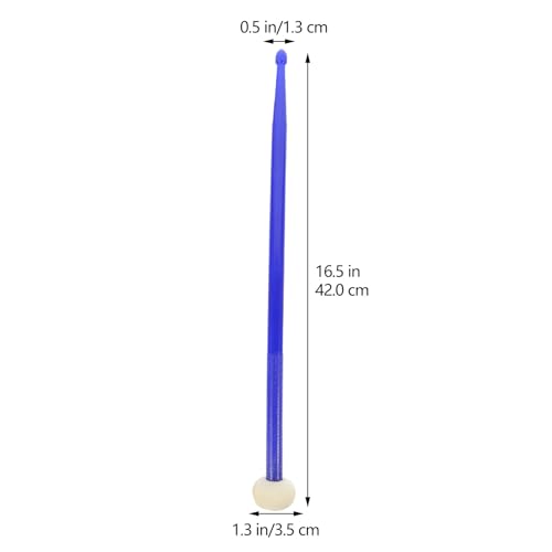 Baquetas con doble extremo para tambor azul oscuro 42 cm miniatura 7