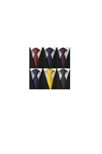 Image of Men's Necktie Classic Silk Tie Woven Jacquard Neck Ties 9 PCS