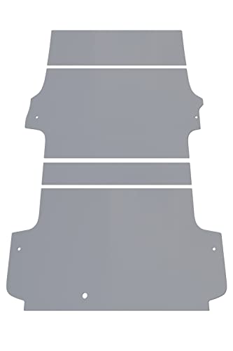 プロダックス 【 200系 ハイエース スーパーGL ワイド幅 対応 フロアパネル M 】 荷台 床張りキット フロアマット 床板 パーツ内装 ラゲッジマット カスタム 車中泊 グッズ (ステップ形状カット希望×セカンドシート取付穴加工無, グレー, パワ