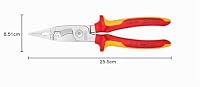 KNIPEX Elektro-Installationszange auf SB-Karte verchromt isoliert mit Mehrkomponenten-Hüllen, VDE-geprüft 200 mm, 13 86 200 SB – Ansicht 7