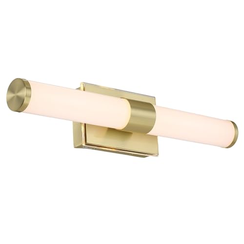 Image of 20 Inch LED Vanity Light Bar with Motion Sensor, Dual LED Source | 4 Lighting Modes (incl. Night Light) | 3000K Warm White, Dimmable, CRI 90+, 1040LM, ETL Listed (Brushed Gold)