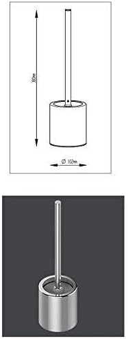 Stainless Steel Toilet Brush Holder Set, Floor-Standing Bathroom Brush, Brushed Finish