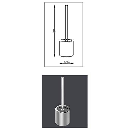Set Porta scopino per WC in Acciaio Inossidabile - Elegante scopino da Bagno da con Finitura Spazzolata, Resistente alla ruggine, Facile da Pulire, Elegante Accessorio da Bagno