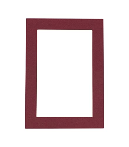 CountryArtHouse Maroon Acid Free 18x24 Picture Frame Mats with White Core Bevel Cut for 13x19 Pictures - Fits 18x24 Frame - One Mat