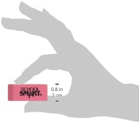 School Smart Beveled Erasers, Small, Pink, Pack of 36