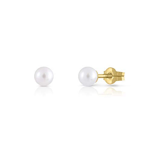 Orecchini in oro 18 kt con perla coltivata mm. 6.5/7 | Gioielleria Faelutti