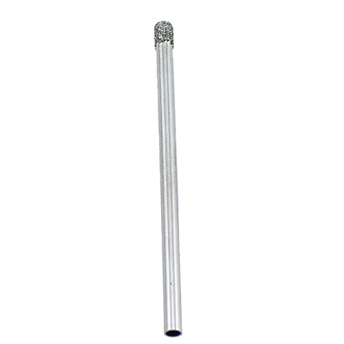 RLECS 10PCS 3mm Diamond Coated Hole Saws Drill Bits for Glass Ceramic Tile Marble Rock Porcelain Bottles Pots Brick, Silver Diamond Finger Milling Bit