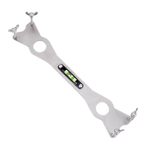 Livellatore per tubi ad acqua calda e fredda, in acciaio inox, chiave per bagno, livellatore fisso multiuso, aiuto per il montaggio per scaldabagno, doccia (1 pezzo)
