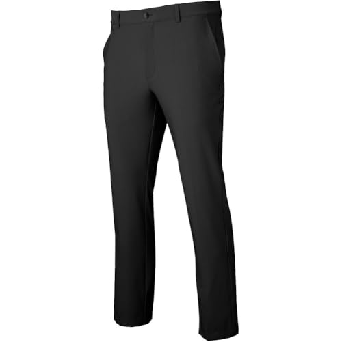 Greg Norman Gn Collection Men's Flat Front Stretch Tech Golf Pants Black 32 36