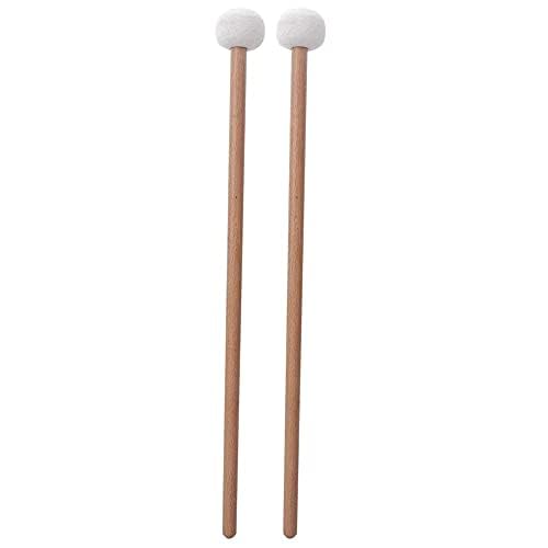 KooingTech 2Pcs Snare Drum Timpani Stick Mallet Soft Felt Mallet, Marching Snare Drum Sticks, Bass Drum Mallets Percussion Timpani Mallets With Wooden Handle, Percussion Instruments Sticks - Thumbnail 7