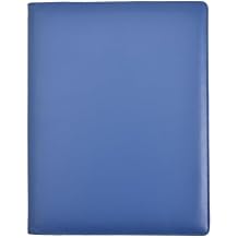 Arpan A4 Certificate Presentation Folder, Faux Leather Document Organizer, Professional Portfolio Book, Conference Display Binder Blue, 48 Pockets 96 Sides