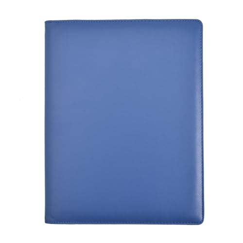 Arpan A4 Certificate Presentation Folder, Faux Leather Document Organizer, Professional Portfolio Book, Conference Display Binder (Blue, 24 Pockets 48 Sides)