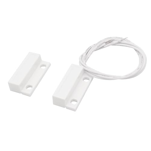 FOCMKEAS 2 peças de interruptor magnético de palheta com fio, suporte de superfície normalmente aber