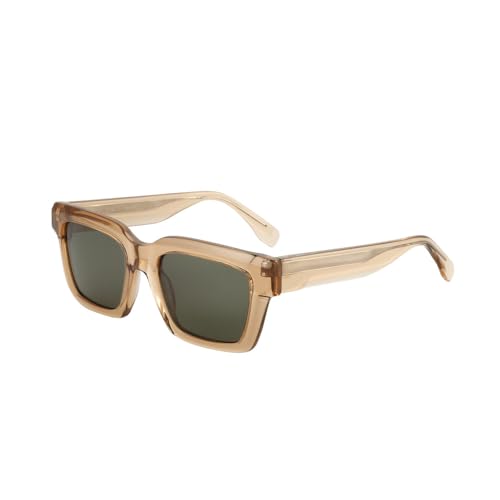 Lunettes de soleil surdimensionnées tendance verres acajou de haute qualité homme