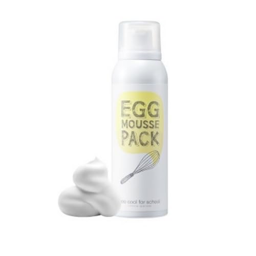 TOO COOL FOR SCHOOL Egg Mousse Pack | 5-minute wash-off mask | Brightening | Dull skin | Deep Cleansing Face Wash | Anti-ageing | Smooth & moisturized skin| Imported Korean Skincare