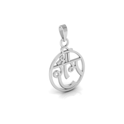 Image of Miss Highness 925 Sterling Pure Silver Pendant for Men & Women, Religious Pendants, Without Chain, Silver Jewellery with Authenticity Certificate, Birthday, Anniversary, Gift for Husband and Boyfriend