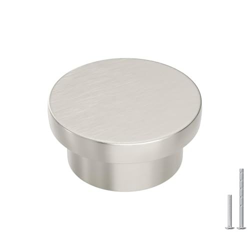 homdiy 20 Pack Brushed Nickel Round Cabinet for Knobs Drawer Knobs