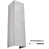 HTH HTHomeprod Extension Wall Mount Range Hood Stainless Steel Exhaust Duct Chimney Cover Up to 9 ft. Ceiling