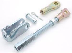JEGS Brake Pedal Rod Extension and Clevis Kit | 3/8-24 Threads | Includes One Each Of 1.5" Extension, 2.5" Extension, 4.75" Extension, And Clevis With Pin