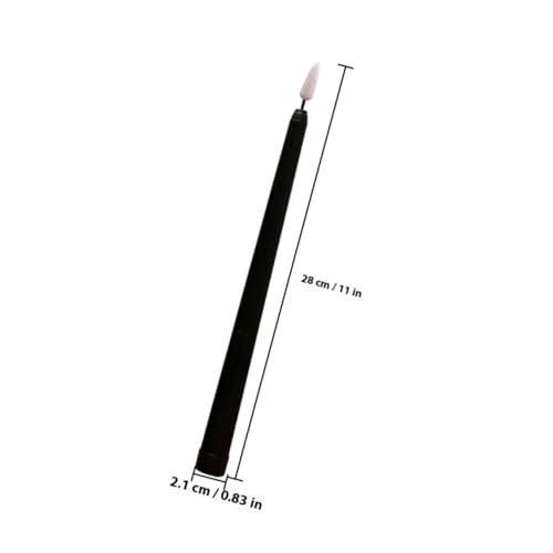 Decoración navideña y bodas con velas cónicas LED negras de mesa 2