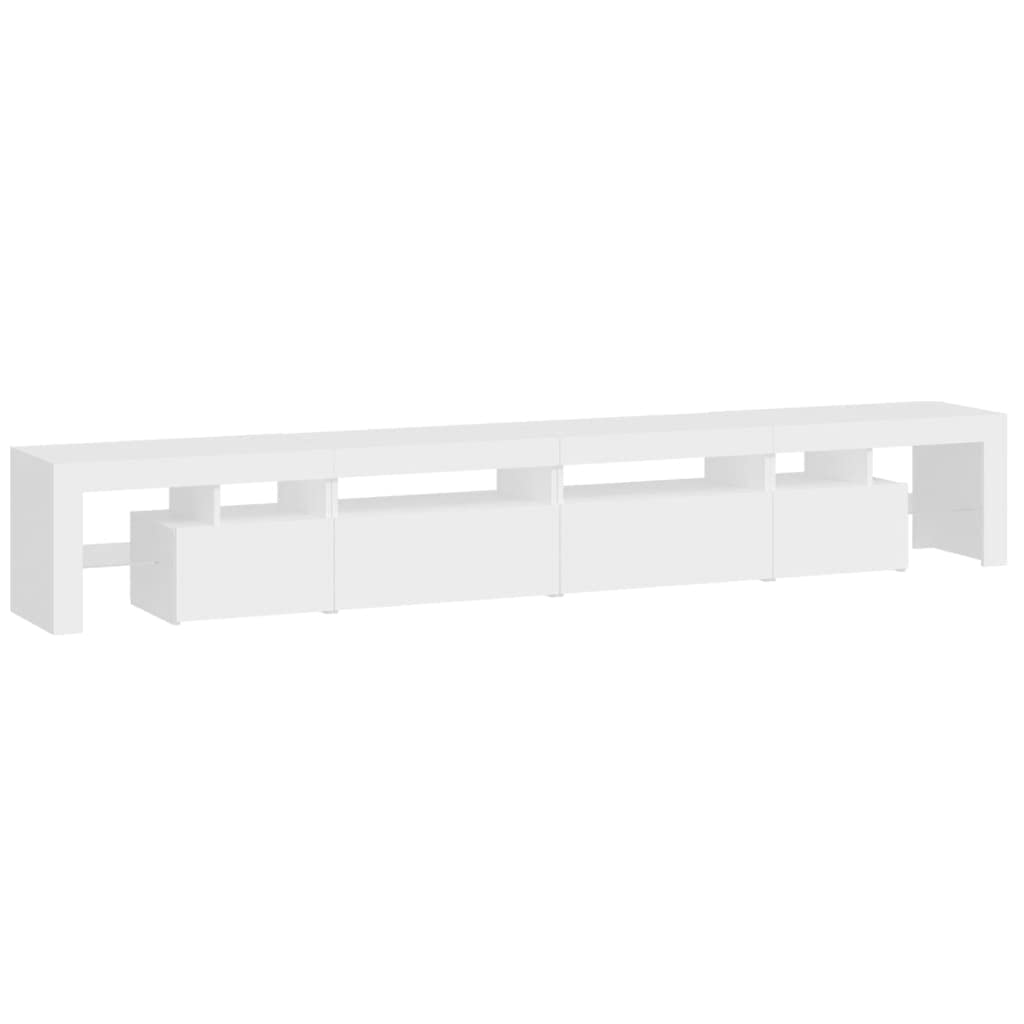 Mueble de TV con Luces LED Blanco 260x36,5x40 cm