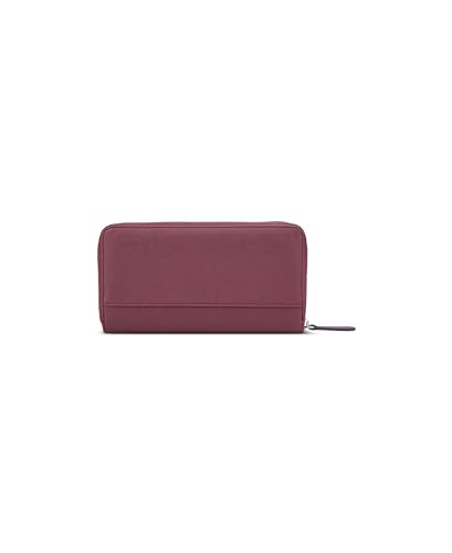 Image of Guess Oxblood Textured Zipper Viviette Medium Zip Around Wallet