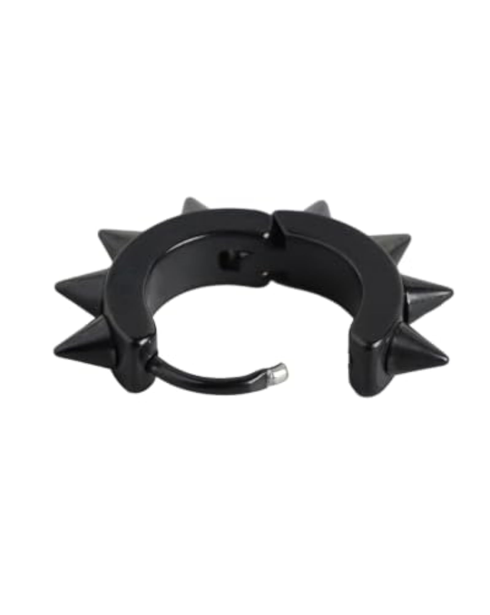 Men's Black Spike Earring, Edgy Design