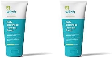 Witch Daily Blackhead Clearing Scrub 150ml, unblocks pores, gentle and fragrance free, with Witch Hazel Active and anti-inflammatory salicylic acid (Pack of 2)