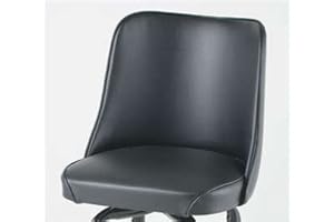 Royal Industries Bar Stool Bucket Replacement, Black Seat Square Frame