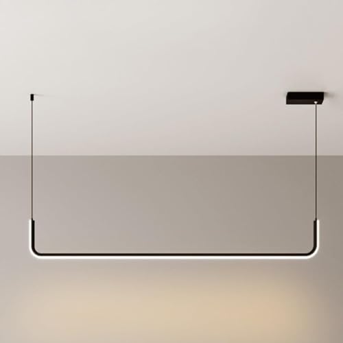 Luminaire suspendu long strip noir pour supprimer les zones d'ombre