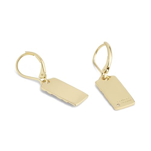 COACH Quilted C Tag Drop Earrings3