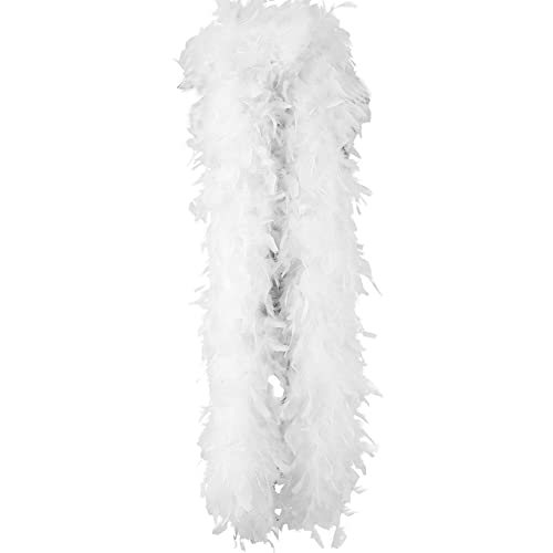Flauschige Truthahnfedern Boa, 90g 200cm Federboa Weihnachtsbaum Weihnachten Band Streifen Girlande Federn Schal Stola Kostüm Schal...