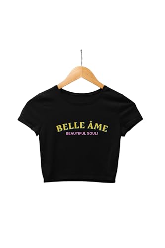Belle AME Shaw-tees Slim Fit Pure Cotton Pinterest Crop Tops for Women