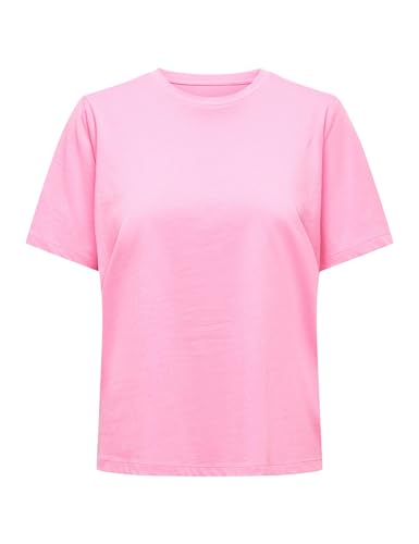 ONLY Damen Onlonly S/S Tee JRS Noos Kurzärmeliges T-Shirt Mit Normaler Passform Für Den Alltag, Sachet Pink, X-Large