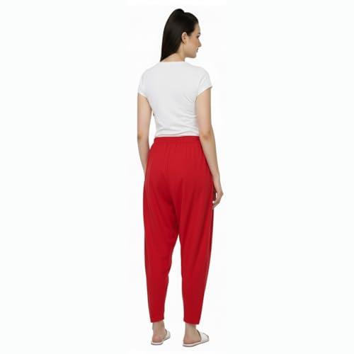 Image of Loose Fit Rayon Dhoti Tulip Pants for Women Patiala Salwar Bottom Wear Harem Pants, Waist Free Size (28 Inch to 42 Inch)