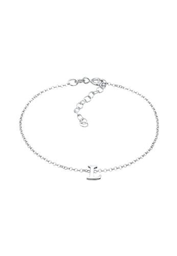 Gourmette lettre L en argent sterling 925 Elli maillons fins qualité joaillerie