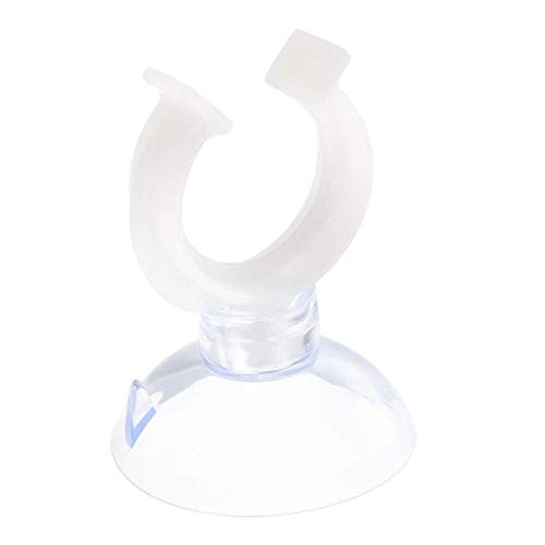 PANGUN 10 Piezas De Peces De Acuario Tanque De Copa De Succión del Lechón Clips Titulares Aire Tubo Línea-Blanco 20mm