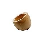 Original Natural Wood Rings Handmade Retro Geometric Round Statement Rings Vintage Bohemia Wooden African Ethnic Ring Jewelry for Women-round