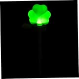 SUPVOX Solarbetriebene Kleeblatt Gartenstecker Grün Wetterfest Energiesparend für Patrick's Day Garten und Hofdekorationen für und Rasenbeleuchtung