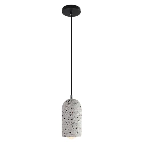 Abat-Jour de Lustre en Terrazzo HAIDU Lampe Suspendue Rétro E27