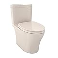 TOTO® Aquia® IV Two-Piece Elongated Dual Flush 1.28 and 0.9 GPF Universal Height Toilet with CEFIONTECT®, WASHLET®+ Ready, Sedona Beige - MS446124CEMFGN#12