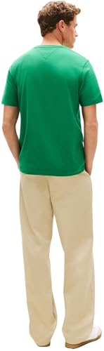 Tommy Hilfiger Herren T-Shirt Kurzarm Seasonal Solid Tee mit Rundhalsausschnitt, Grün (Nouveau Green), M – Ansicht 3