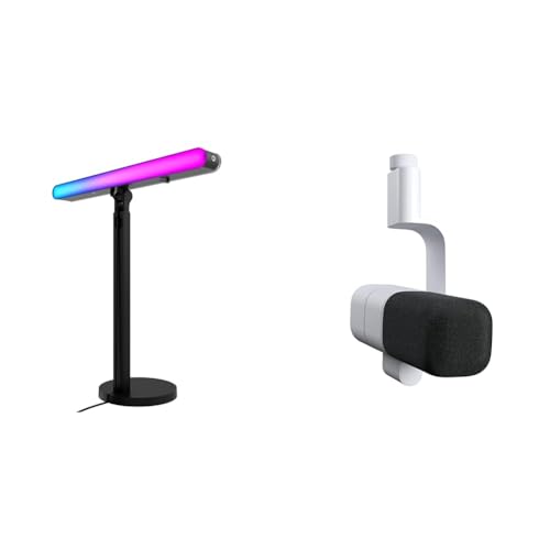 Image of Logitech G Litra Beam LX Premium Dual-Sided RGB LED Streaming Key Light + Yeti G Studio Active Dynami XLR Broadcast Micropone Internal Shockmount