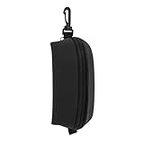 Tdoutop Diving Glasses Bag Snorkel Equipment Container with Zipper Dustproof Portable Scuba Dive Mask Pouch for Motion Camera Nose Clip, Black