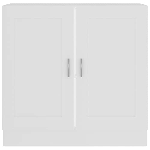 Estantería blanca de madera para eliminar el desorden con estantes modernos 7