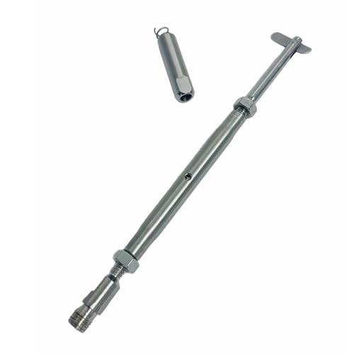 Prolinemax Marine T316 Acero Inoxidable Turnbuckle con pasador push and go 1/8'' y rosca 1/4''-20 miniatura 4