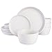 Gibson Soho Lounge Gibson, Soho Lounge Sofia Set di stoviglie da 12 pezzi, bianco opaco maculato immagine