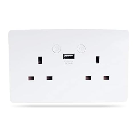 Woox Smart Plug Wlan Socket Voice Control And Remote Control Compatible with Alexa, Google Assistant Cover